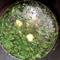 KimiキラMiku's cooksnap of when they made モロヘイヤのニンニクスープ.
