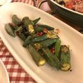 kyocotte's cooksnap of when they made 材料4つ！簡単！カレー味のオクラのソテー.
