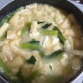 DAD☆HKR☆'s cooksnap of when they made 小松菜、豆腐、お揚げの味噌汁.