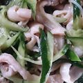 h♪♪'s cooksnap of when they made ＊鶏皮ときゅうりのポン酢和え＊.