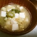 ウィンナ's cooksnap of when they made オクラと卵のお味噌汁.