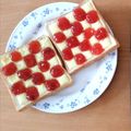 oninopantu's cooksnap of when they made チェックトースト✴︎かんたんオシャレ♪.