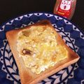 oyuking's cooksnap of when they made パンプキンチーズトースト.
