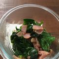 きらきらきららん's cooksnap of when they made つるむらさきのベーコンナムル.