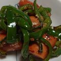 TaniYuri's cooksnap of when they made 弁当・おかず・簡単・ピーマン・ウインナー.