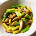 オアシス☆彡's cooksnap of when they made 椎茸とｱｽﾊﾟﾗのﾊﾞﾀｰ醤油炒.