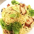クックKPOOJ1☆'s cooksnap of when they made ブロッコリーと焼き豚のにんにく醤油パスタ.