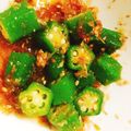 Harinko's cooksnap of when they made お弁当に☆おくらのゴマおかか合え.