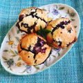 yesmama's cooksnap of when they made 摘み立てブルーベリーで作るマフィン♪.