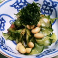 クックCKF4YZ☆'s cooksnap of when they made 豚しゃぶときゅうり茗荷の梅肉和え.