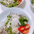 クーロ00's cooksnap of when they made 簡単冷やしぶっかけ蕎麦・茄子いんげん入り.