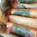 クック6DOVV1☆'s cooksnap of when they made 鶏ササミの梅しそチーズ春巻き.
