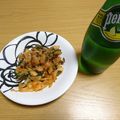 potepote14's cooksnap of when they made ✿つるむらさきのスタミナ炒め✿.