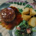 大魔女's cooksnap of when they made 絶品♪　きのこソースのハンバーグ.