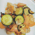 ちらも's cooksnap of when they made ズッキーニとササミとトマトのバジル炒め.