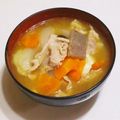 乙川日奈's cooksnap of when they made 生姜たっぷり！体ポカポカ！うちの豚汁.