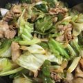 YoshimonGo's cooksnap of when they made 豚肉とピーマン、キャベツの甘味噌炒め.