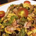 ぴんくみんと's cooksnap of when they made ゴーヤとハムとしめじの卵炒め.