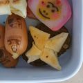 ３匹のこじかママ's cooksnap of when they made 手裏剣☆ニンニンジャーのキャラ弁にも.
