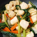 Vista27's cooksnap of when they made 鶏むね肉の酢炒め♪簡単小松菜と.