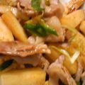 ponsyuke♪'s cooksnap of when they made ★シャキシャキ長芋♪簡単♪豚肉炒め★.
