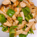 クックOYUUDP☆'s cooksnap of when they made ささみと椎茸＆ピーマンのカレー風味炒め.