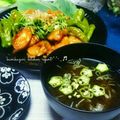 かおりかざり's cooksnap of when they made 冷【もずく・シラス・焼き海苔のお吸い物】.