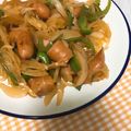 ひらり◎'s cooksnap of when they made ウィンナーとピーマンと玉ねぎの炒め物.
