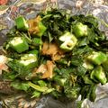 ☆Rokko☆'s cooksnap of when they made 塩酒粕海苔佃煮で♪オクラとモロヘイヤ和え.