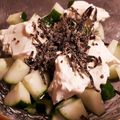 eritami's cooksnap of when they made 超特急副菜◇きゅうり塩昆布クリチの和え物.