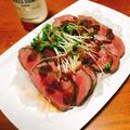 ЖちゅらちゃんЖ's cooksnap of when they made おうち居酒屋♡牛肉のたたき.
