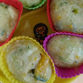 ｽｶｲﾌｨｯｼｭ☆'s cooksnap of when they made かぼちゃとほうれん草の豆乳蒸しパン.