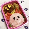 ぽめchan's cooksnap of when they made キャラ弁★ウーパールーパー弁当☆.
