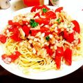 ☆クーニャン☆'s cooksnap of when they made 簡単！和風味✿トマト＆玉葱の冷製パスタ✿.