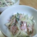 ケロのん's cooksnap of when they made 大根キュウリとカニカマの醤油マヨサラダ.