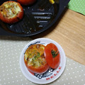 tomo1124's cooksnap of when they made トマトの肉詰め丸ごと焼き♪.