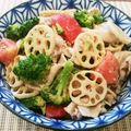 あーこ姐's cooksnap of when they made 緑黄色野菜と豚しゃぶのゴマだれサラダ.