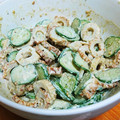 ｶｯﾊﾟ。's cooksnap of when they made 簡単5分☆きゅうりとちくわのマヨ胡麻和え.