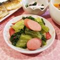 Richland☆Y's cooksnap of when they made 赤くなったレタス＆ウインナー炒め.