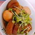 いっぬ☆（22）'s cooksnap of when they made 手羽元と大根のこってり煮～煮卵入り～.