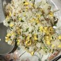 クックGFY8CA☆'s cooksnap of when they made 彩り綺麗☆ゆかり入りアジの干物チャーハン.