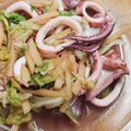 あたりめっこ's cooksnap of when they made レタスとイカの炒め物.