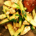 emiemi217's cooksnap of when they made キュウリとささみのごま和え.