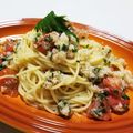 ﾁｴｺﾋﾟ's cooksnap of when they made カニ缶で作る 簡単冷製パスタ.
