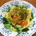 よよっち♪'s cooksnap of when they made 小松菜となめ茸と梅の簡単冷製パスタ.