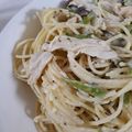 ayu☆3525's cooksnap of when they made 簡単ランチ☆海老アスパラのクリームパスタ.