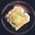 wonk's cooksnap of when they made 半熟卵のカルボナーラ♥トースト.