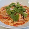 にゃんがす's cooksnap of when they made きのことハムのトマトソースパスタ.