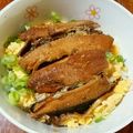お山の紫苑's cooksnap of when they made 缶詰で秋刀魚の蒲焼丼.