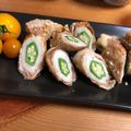 おかなchan's cooksnap of when they made チーズたっぷり♪オクラとちくわの肉巻き.